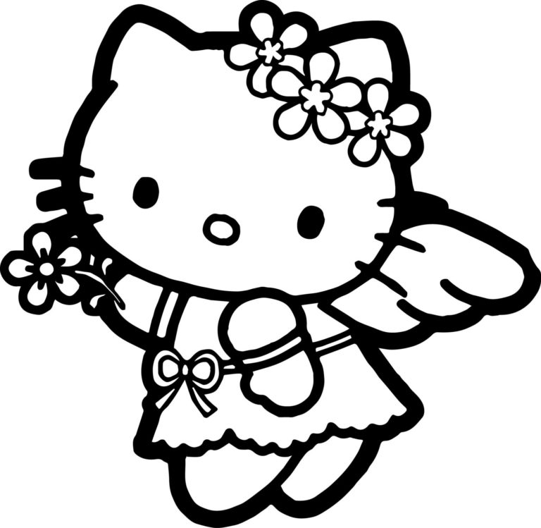 Gambar Mewarnai Hello Kitty Anak