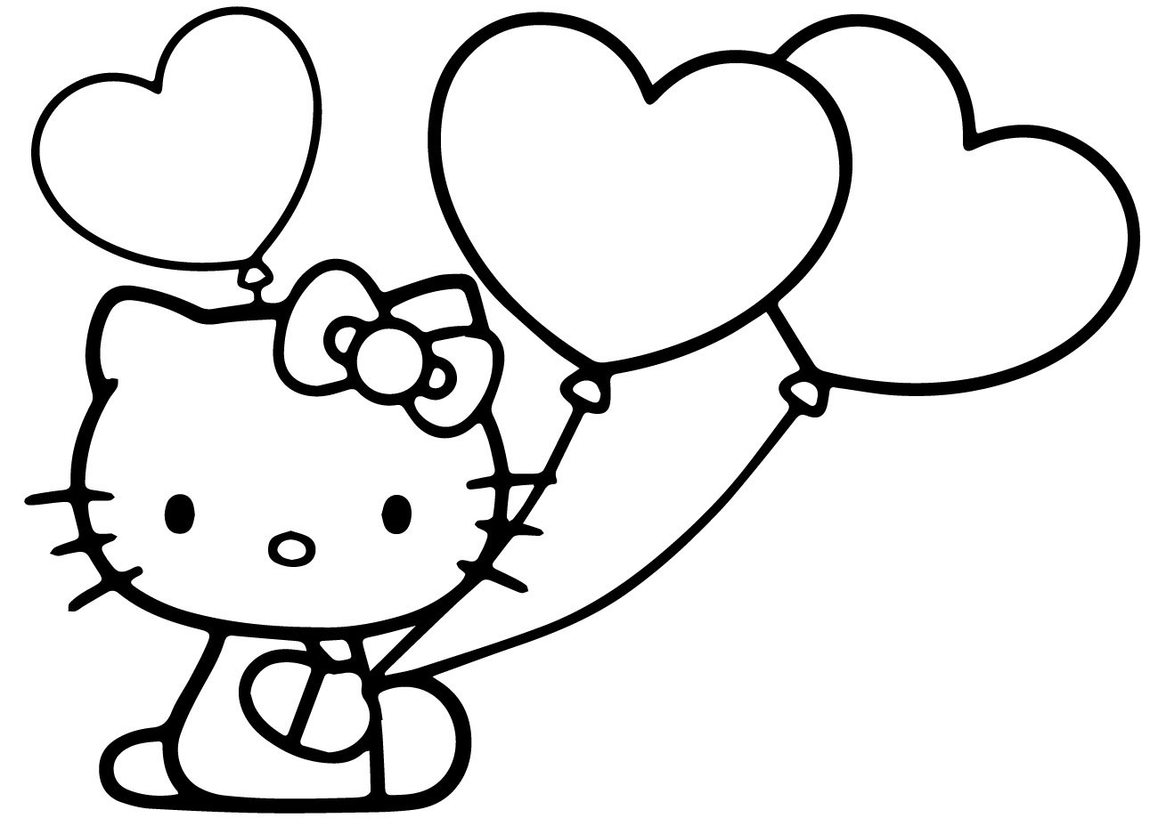 Gambar Mewarnai Hello Kitty Ulang Tahun