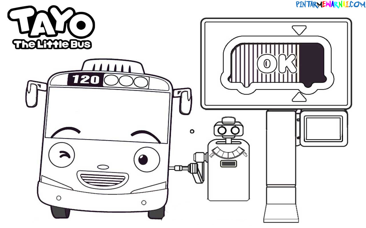 Kumpulan Gambar Mewarnai Tayo The Little Bus Terlengkap 2021