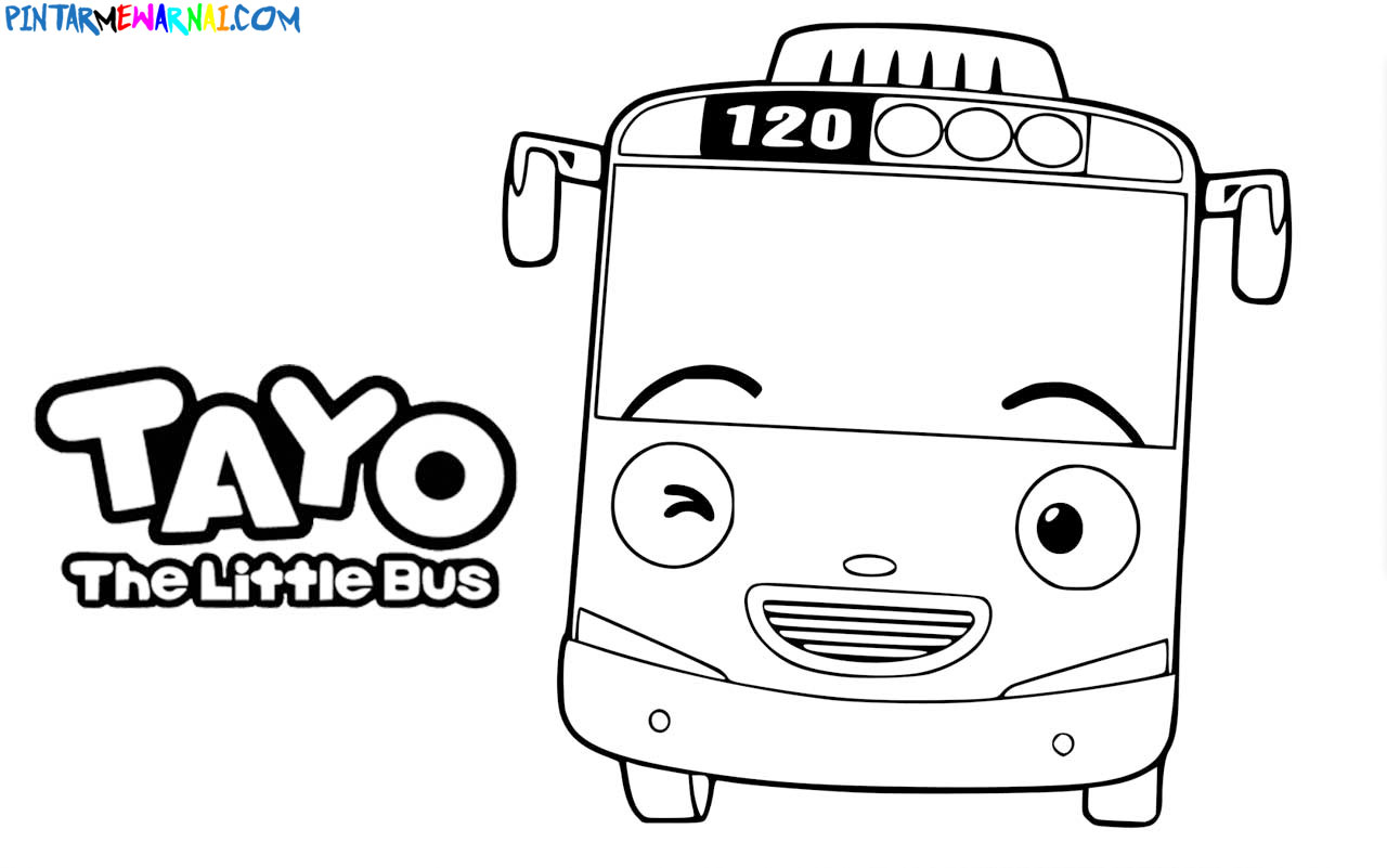 Kumpulan Gambar Mewarnai Tayo The Little Bus Terlengkap 2021