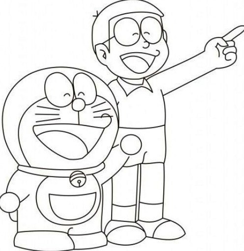  Gambar  Mewarnai  Doraemon dan Kawan Kawan Terbaru serta Lucu