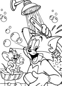Gambar Mewarnai Tom and Jerry 4