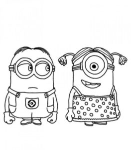 Gambar Mewarnai Minion 1