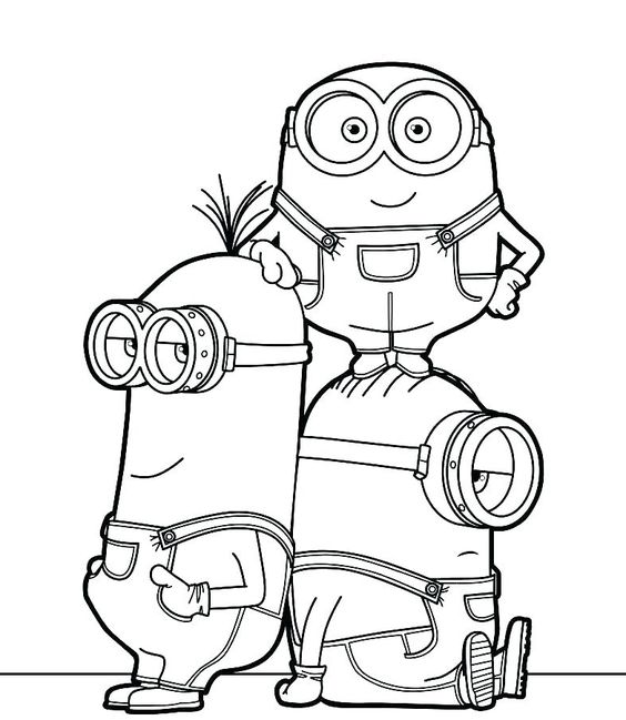  Gambar Mewarnai  Minion Lucu dan Terbaru 2021 Pintar 