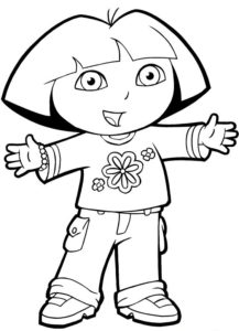 Gambar Mewarnai Dora The Explorer 1