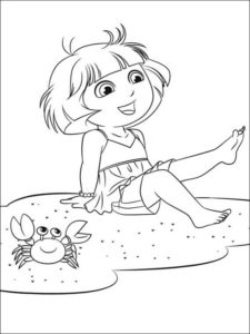 Gambar Mewarnai Dora The Explorer 4