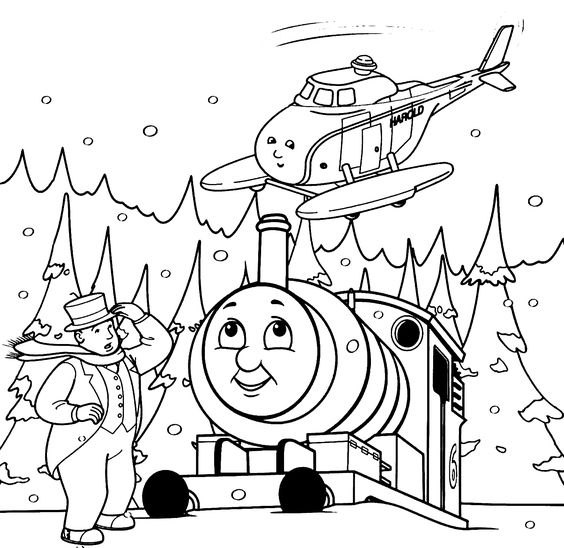 Gambar Mewarnai Thomas and Friends 1