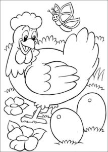 7.Gambar Mewarnai Ayam