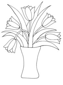 1.Gambar Mewarnai Bunga Tulip