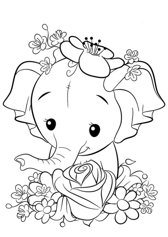 Mewarnai Gajah Dengan Crayon : 15 Mewarnai Gambar Gajah Kartun Paling