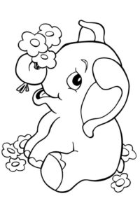 8.Gambar Mewarnai Gajah