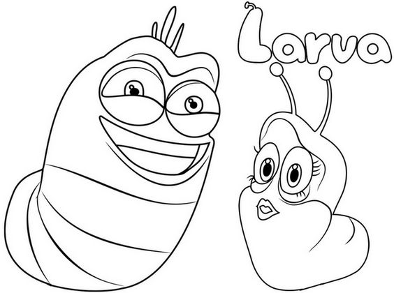 8.Gambar Mewarnai Larva