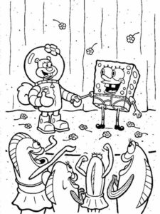 12.Gambar Mewarnai SpongeBob Squarepants