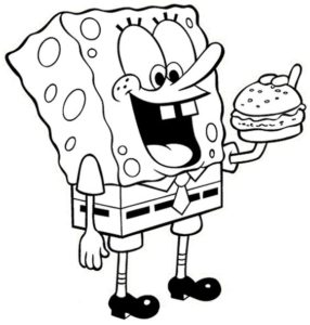 2.Gambar Mewarnai SpongeBob Squarepants