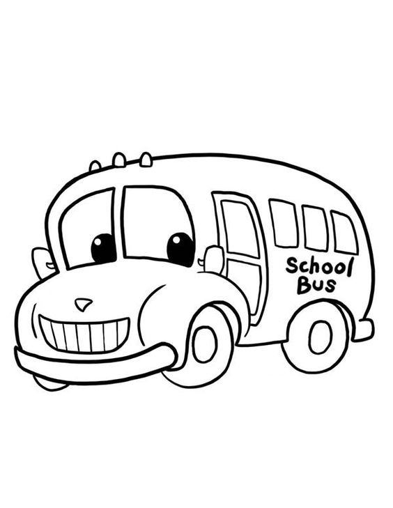 4.Gambar Mewarnai Bus Sekolah