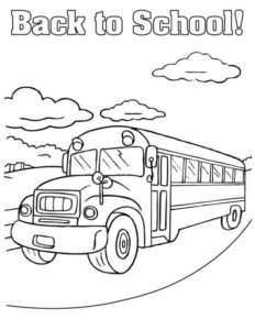 5.Gambar Mewarnai Bus Sekolah