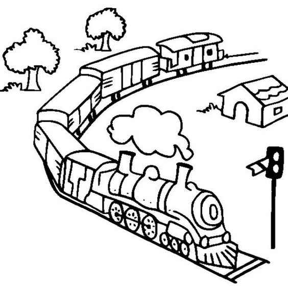 10.Gambar Mewarnai Kereta Api