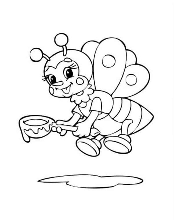 10.Gambar Mewarnai Lebah