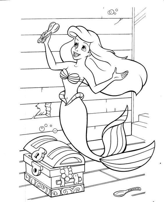 11.Gambar Mewarnai Mermaid