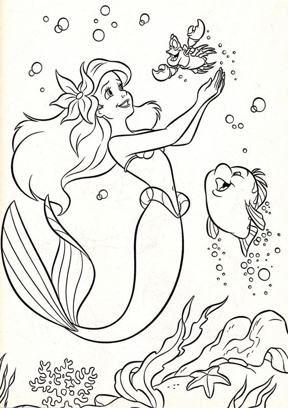 3.Gambar Mewarnai Mermaid