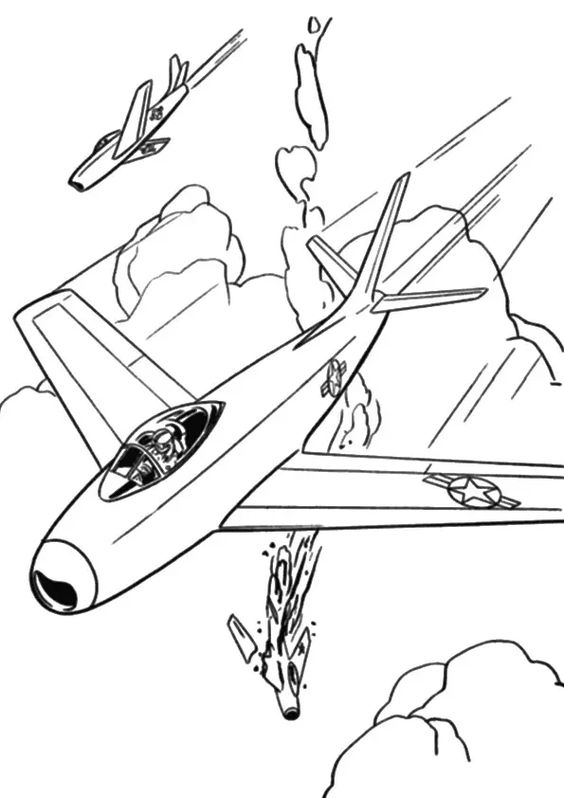 3.Gambar Mewarnai Pesawat Terbang