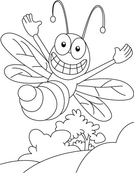6.Gambar Mewarnai Lebah