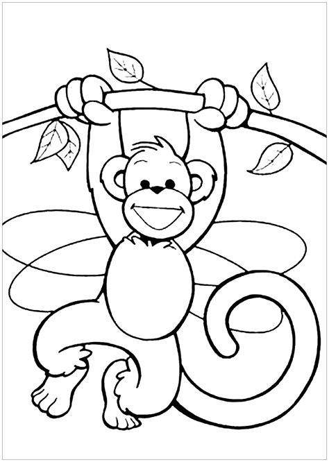 6.Gambar Mewarnai Monyet