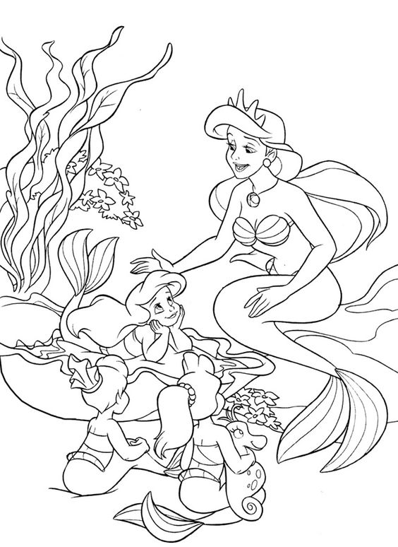  Gambar  Mewarnai  Mermaid  Pintar Mewarnai 