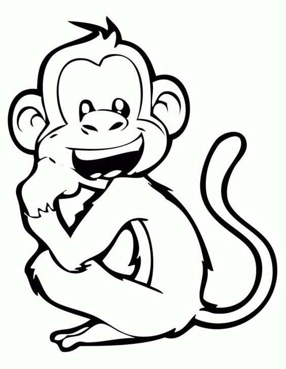 8.Gambar Mewarnai Monyet
