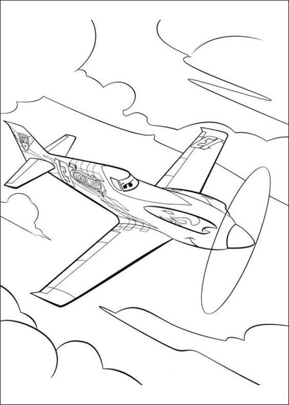 9.Gambar Mewarnai Pesawat Terbang
