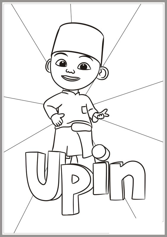 Gambar Upin Dan Ipin Mewarnai