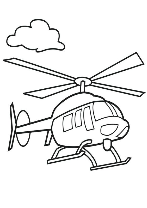 6.Gambar Mewarnai Helikopter