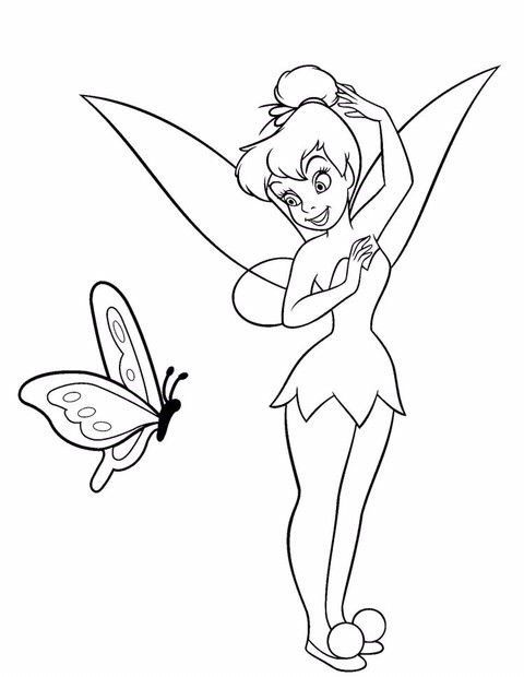 1.Gambar Mewarnai Tinker Bell