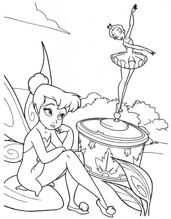 7.Gambar Mewarnai Tinker Bell