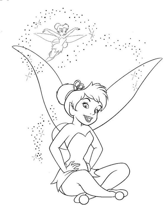 9.Gambar Mewarnai Tinker Bell